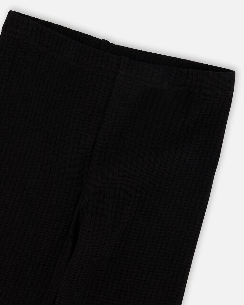 Full-Length Rib Leggings Black