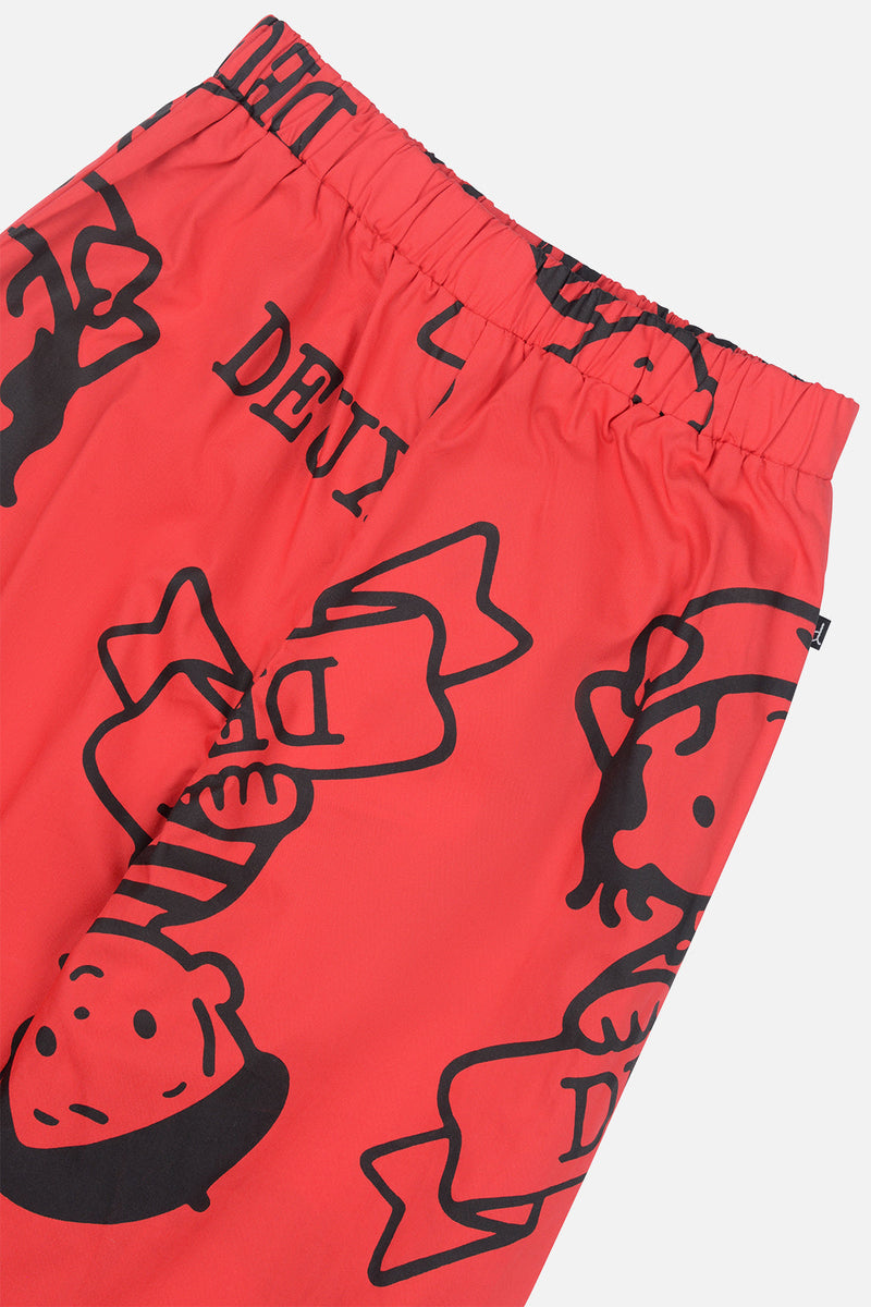 40Th Anniversary Printed Poplin Pant Poppy Red
