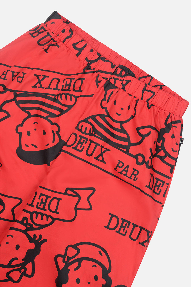 40th Anniversary Adult Printed Poplin Pant Poppy Red