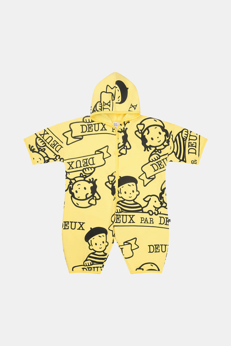 40Th Anniversary Printed Jersey One-Piece Honey Yellow