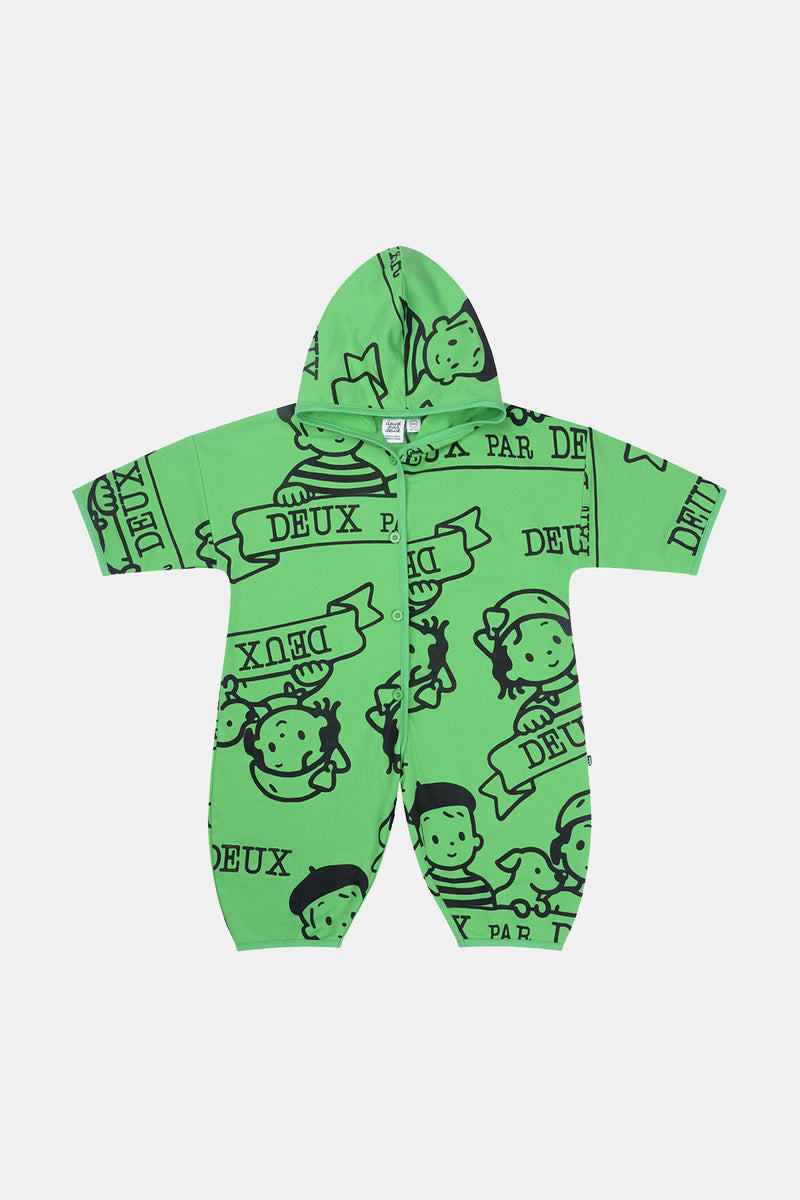 40Th Anniversary Printed Jersey One-Piece Green