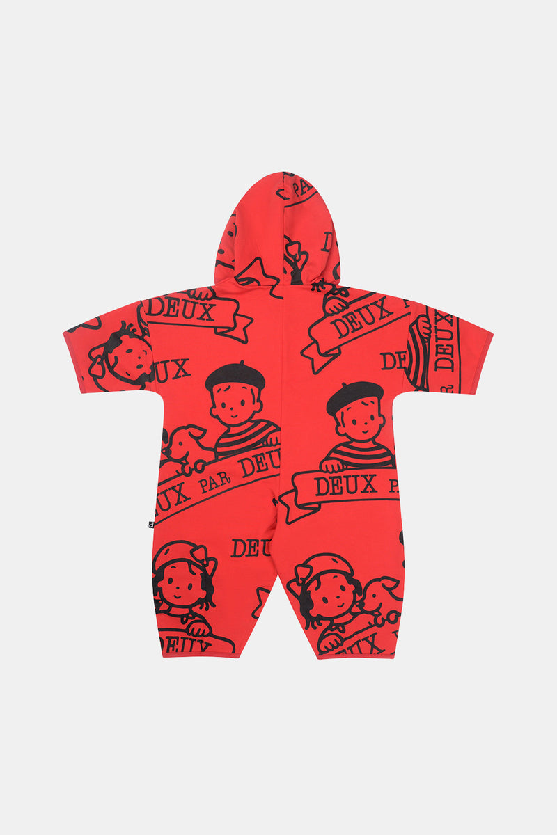 40Th Anniversary Printed Jersey One-Piece Poppy Red
