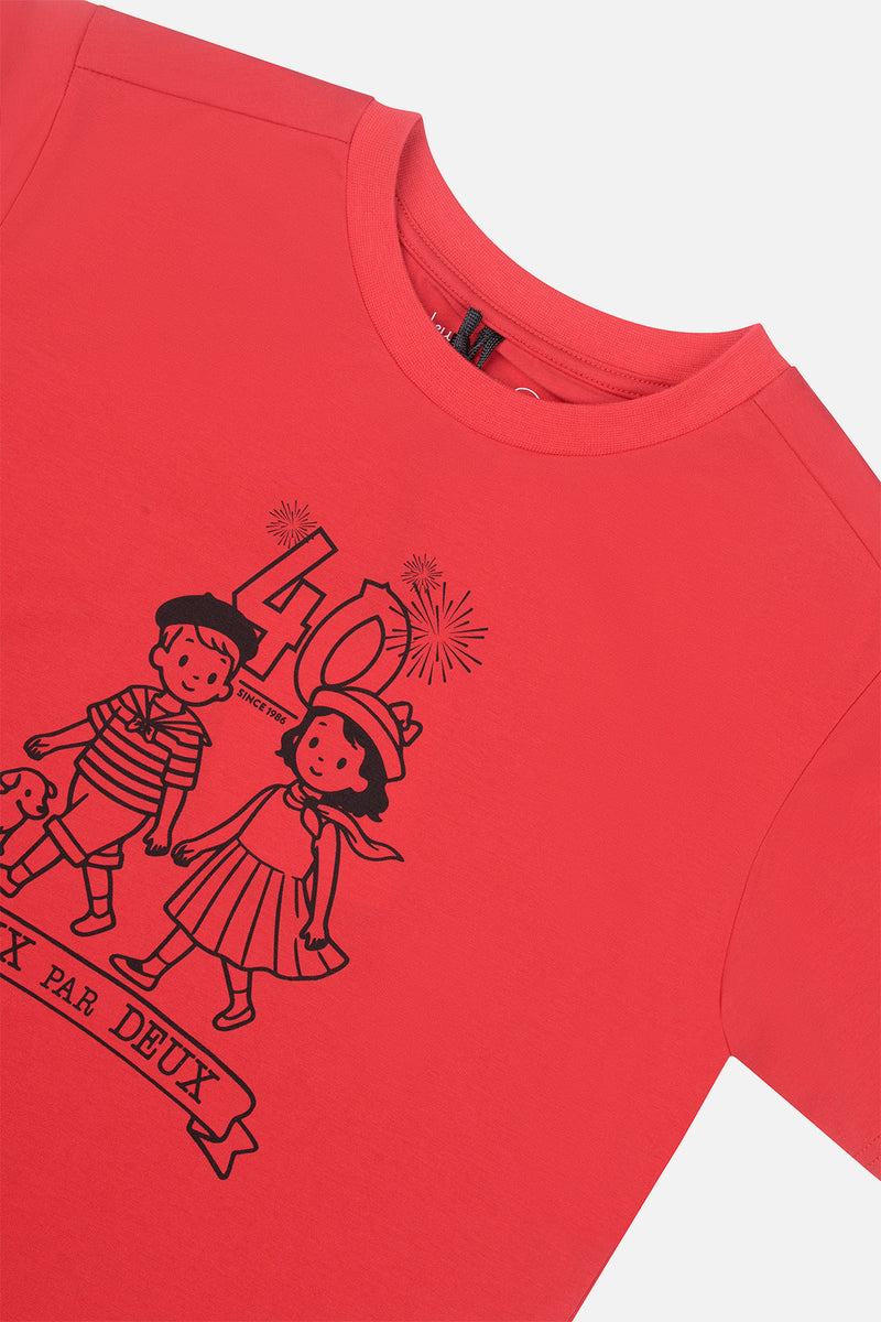 40Th Anniversary Graphic T-Shirt Poppy Red