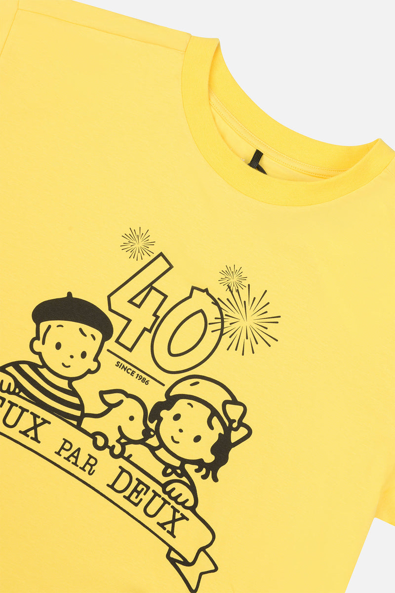 Adult 40Th Anniversary Graphic Boxy T-Shirt Honey Yellow