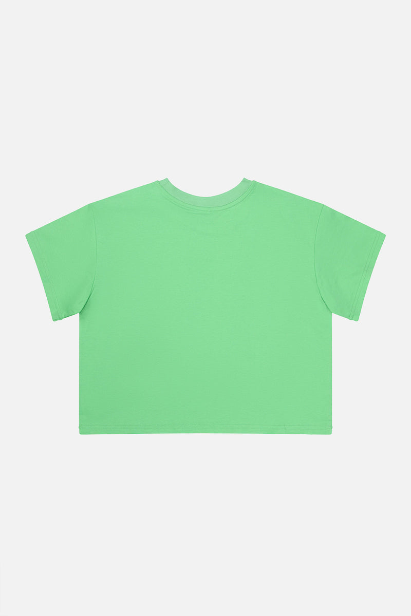 Adult 40th Anniversary Graphic Boxy T-Shirt Green