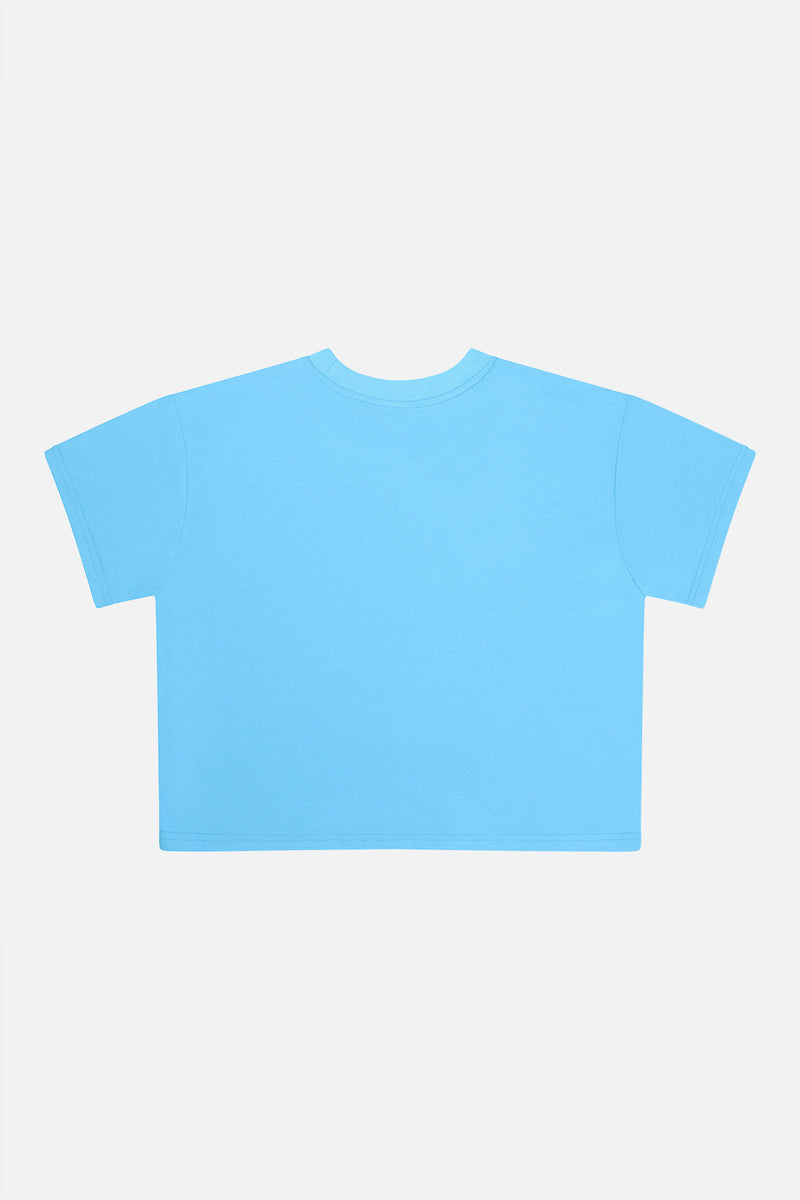 Adult 40Th Anniversary Graphic Boxy T-Shirt Sky Blue