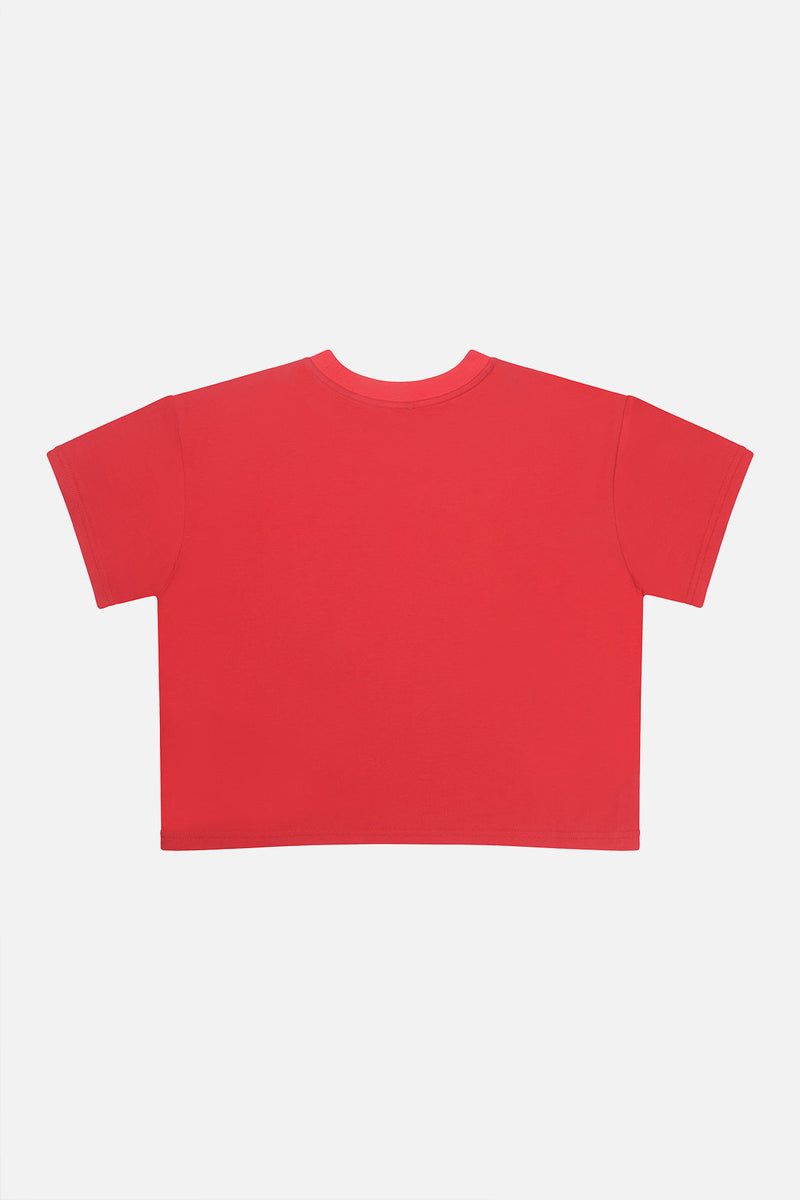 Adult 40Th Anniversary Graphic Boxy T-Shirt Poppy Red