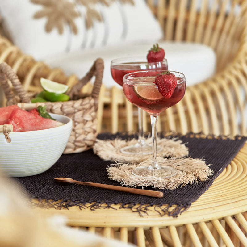Le Sous-Verre Fringe Raffia - Naturel
