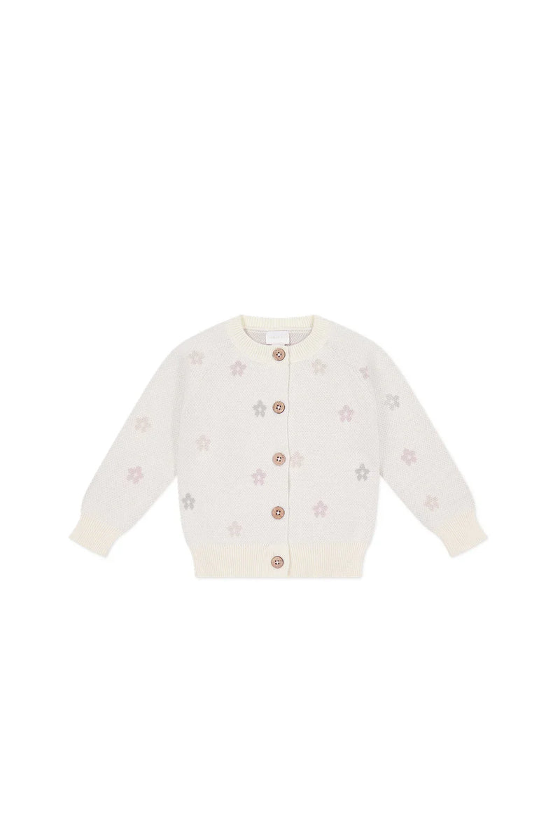 Harper Cardigan | Fifi Egret Jacquard | Jamie Kay