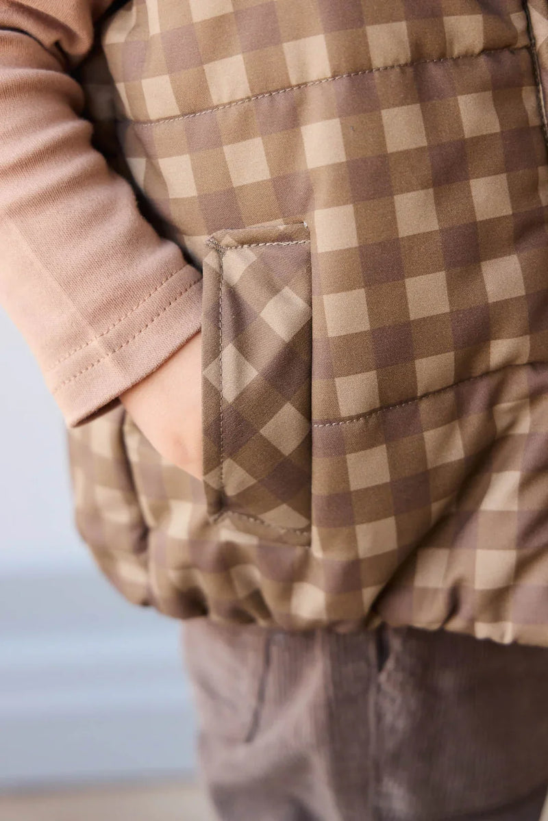 Rudi Puffer Vest | Gingham | Jamie Kay