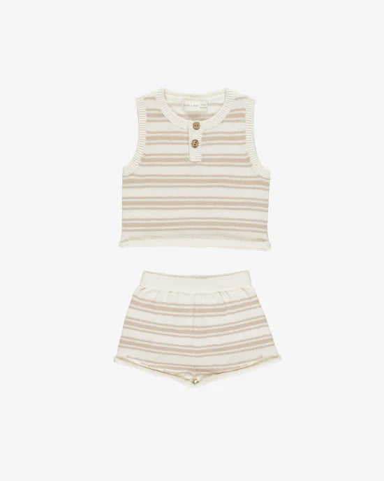 Taylor Knit Set | Oat Knit Stripe | Quincy Mae
