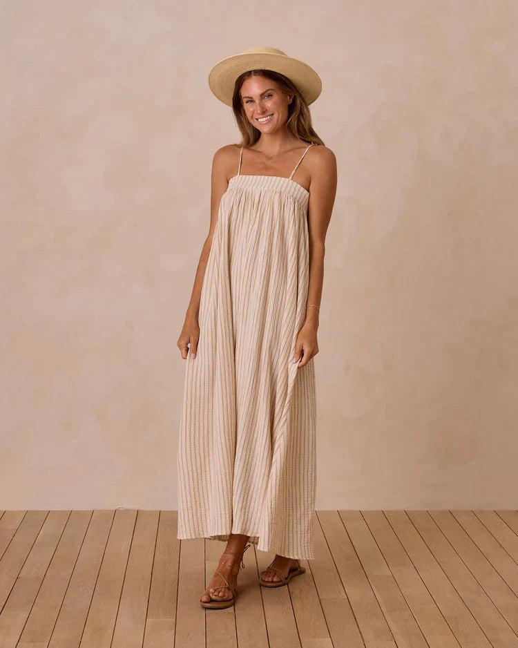 Ladies Malea Dress | Marigold Stripe | Rylee & Cru