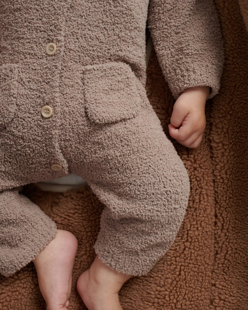 Long Sleeve Romper - Fuzzy | Taupe | 7AM