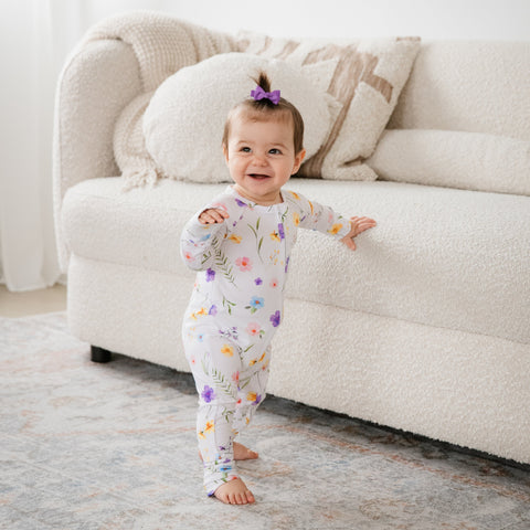 Wildflower Bamboo Zippered Romper