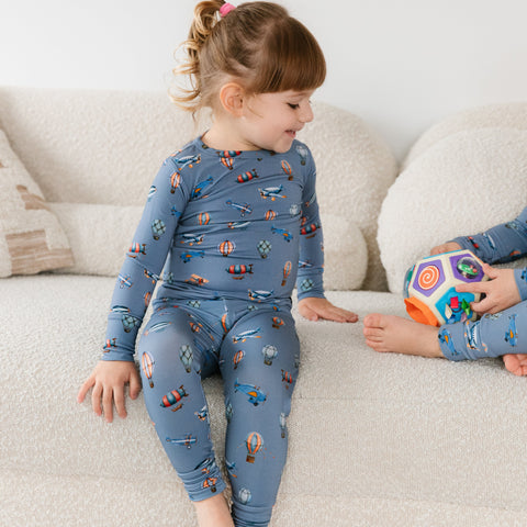 Vintage Voyager Two-Piece Pajama Set