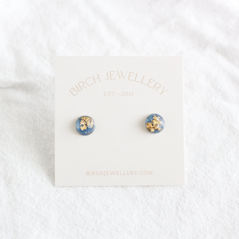 Blue & Gold Earrings