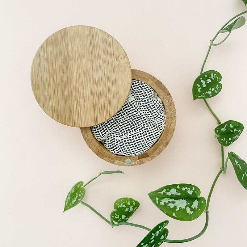 Bamboo Charcoal Facial Rounds - Eco-Friendly & Reusable Makeup Remover Pads for Sensitive Skin - INNER 6