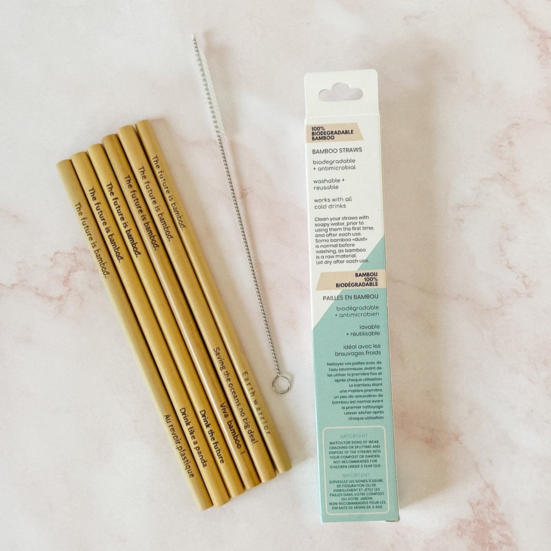 Bamboo Straws 6-Pack - INNER 6