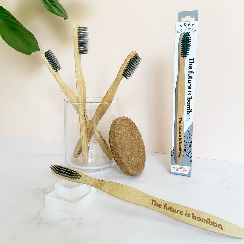 Charcoal Bamboo Toothbrushes - INNER 12