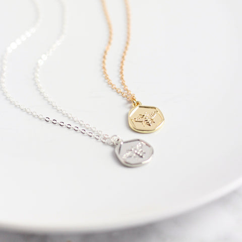 Bee Medallion Necklace