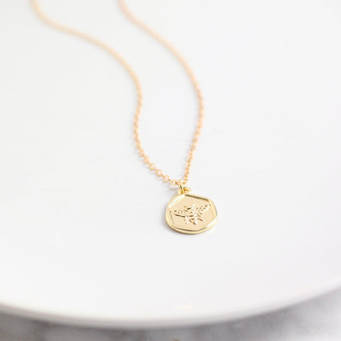 Bee Medallion Necklace