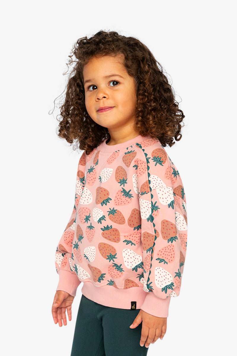 Sweatshirt Pink Strawberry Print