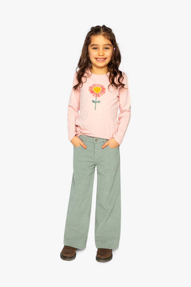 Long Sleeve Organic Cotton T-Shirt Pale Dusty Pink