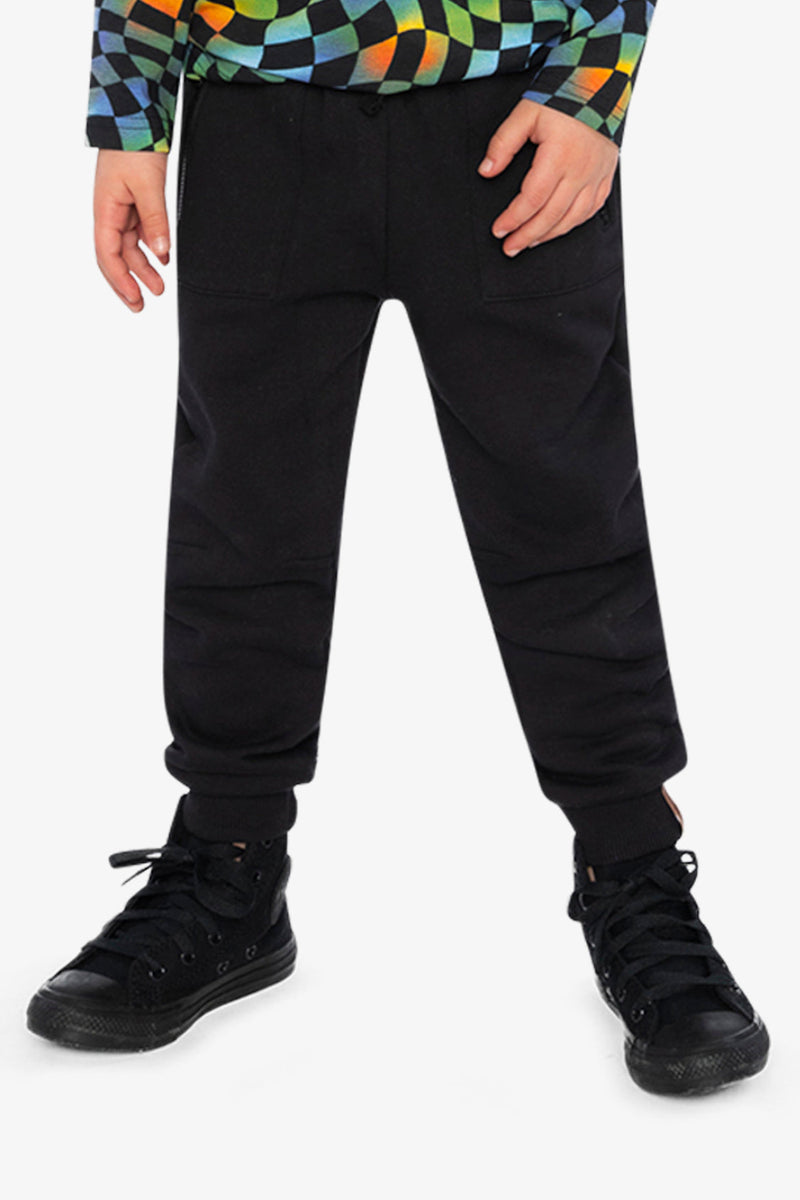Fleece Sweatpants With Pockets Black
