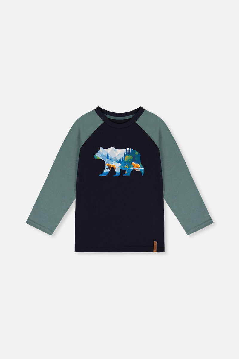 Raglan T-Shirt Dark Blue And Green