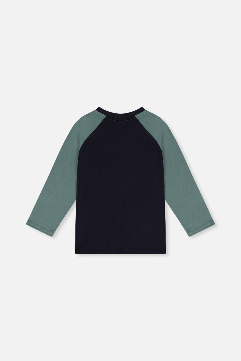 Raglan T-Shirt Dark Blue And Green