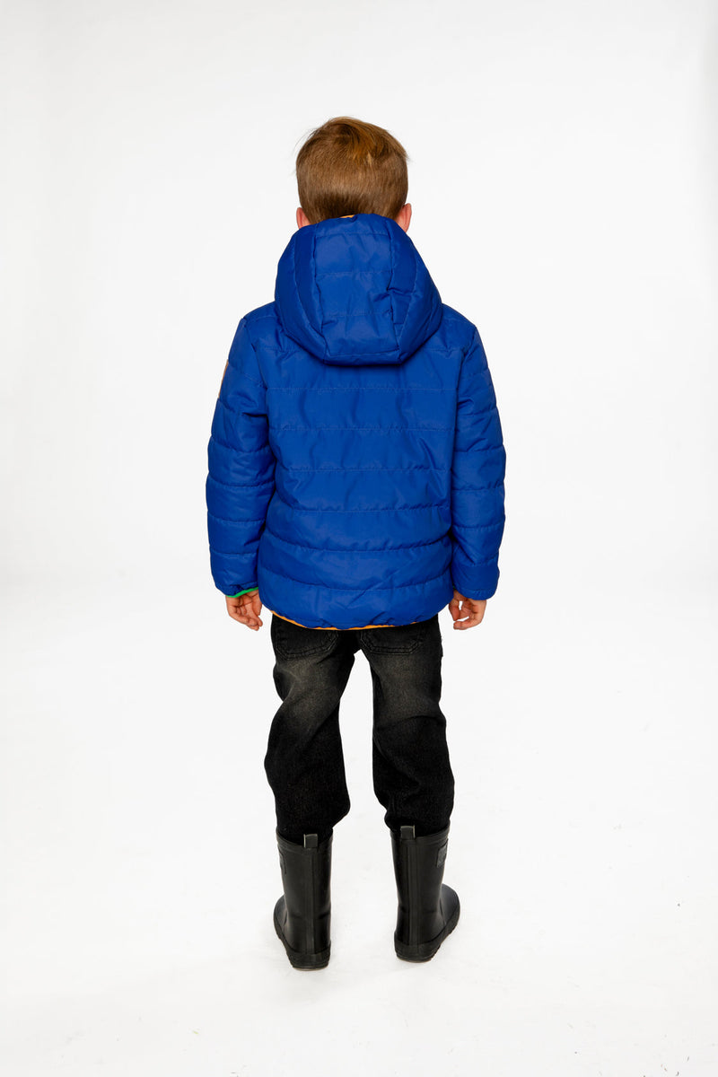 Quilted Mid-Season Jacket Royal Blue