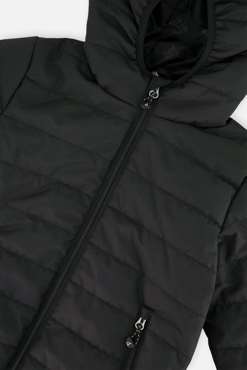 Insulating Quilted Mid-Season Jacket Black