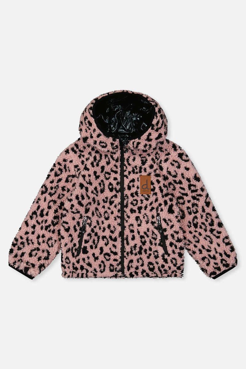 Reversible Mid-Season Jacket Pink And Black