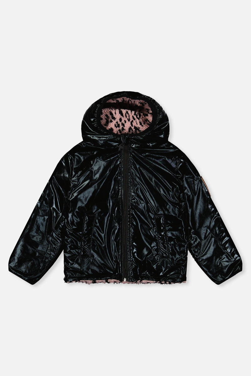 Reversible Mid-Season Jacket Pink And Black