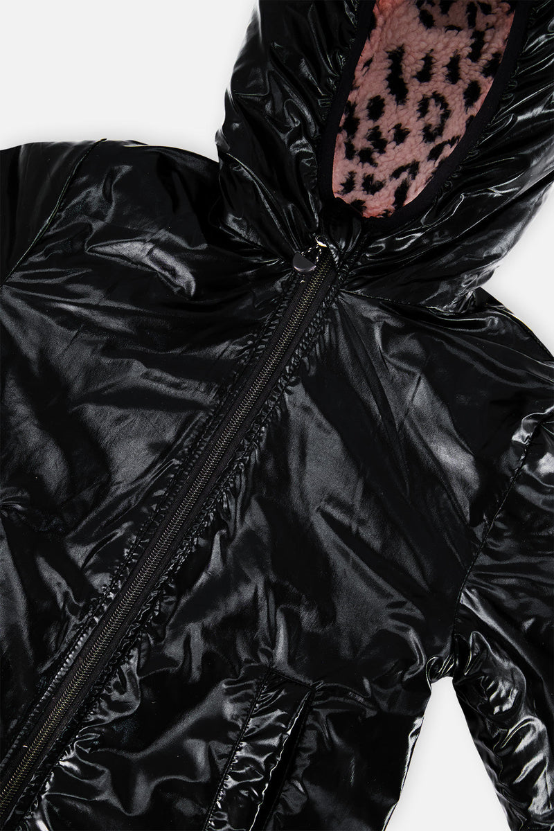 Reversible Mid-Season Jacket Pink And Black