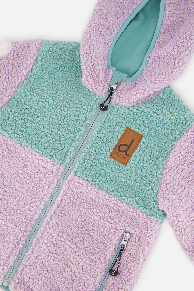 Reversible Mid-Season Jacket Pale Blue-Grey And Mauve