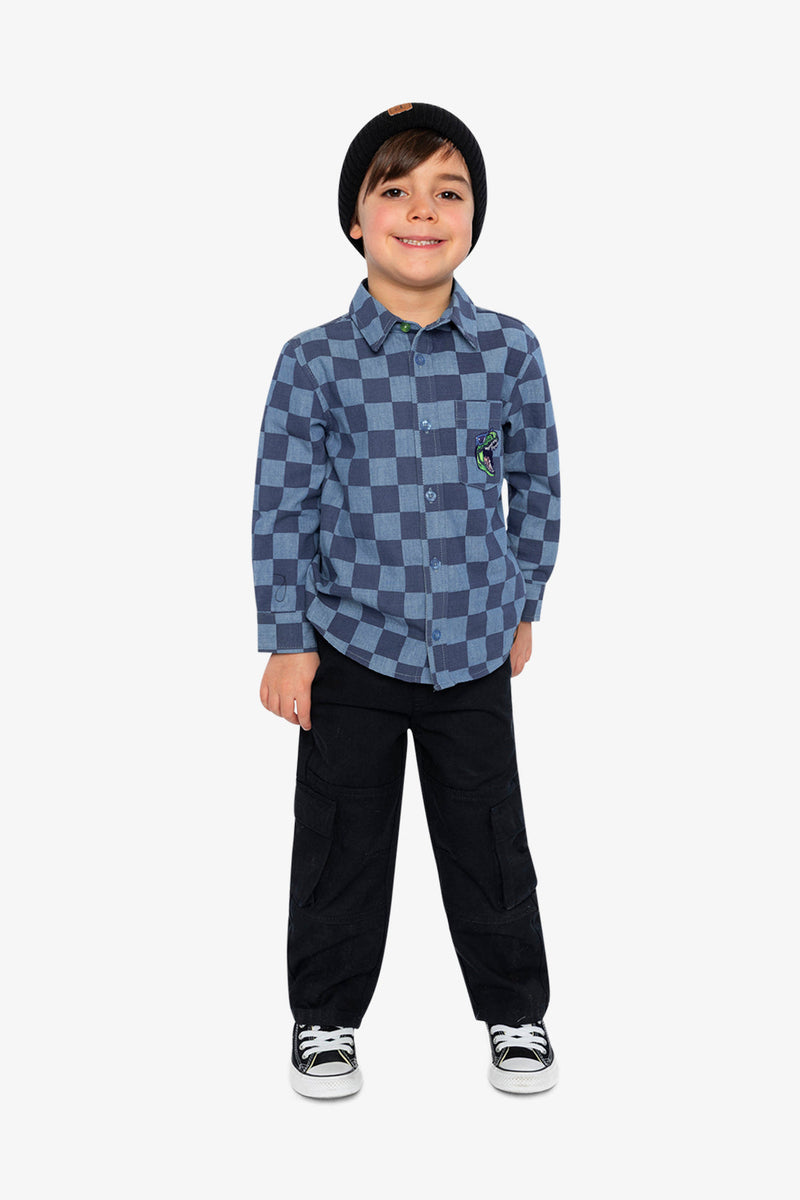 Twill Pants With Cargo Pockets Dark Blue