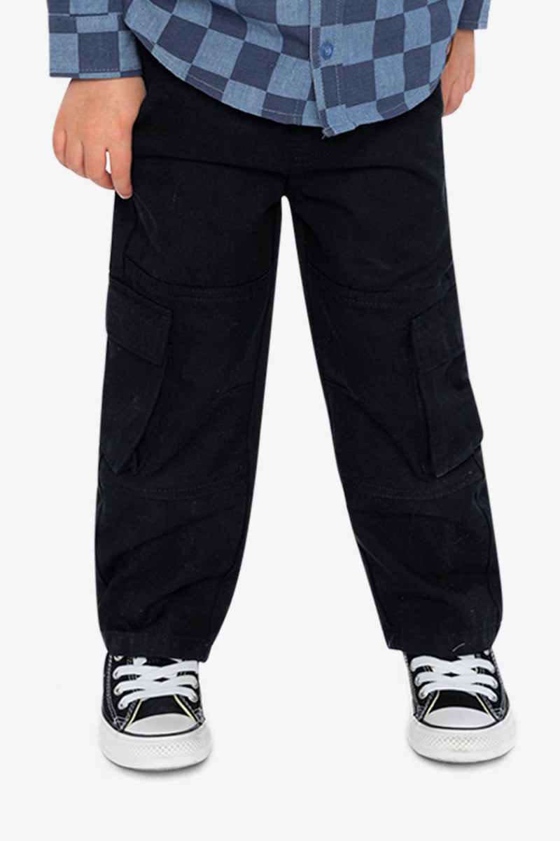 Twill Pants With Cargo Pockets Dark Blue
