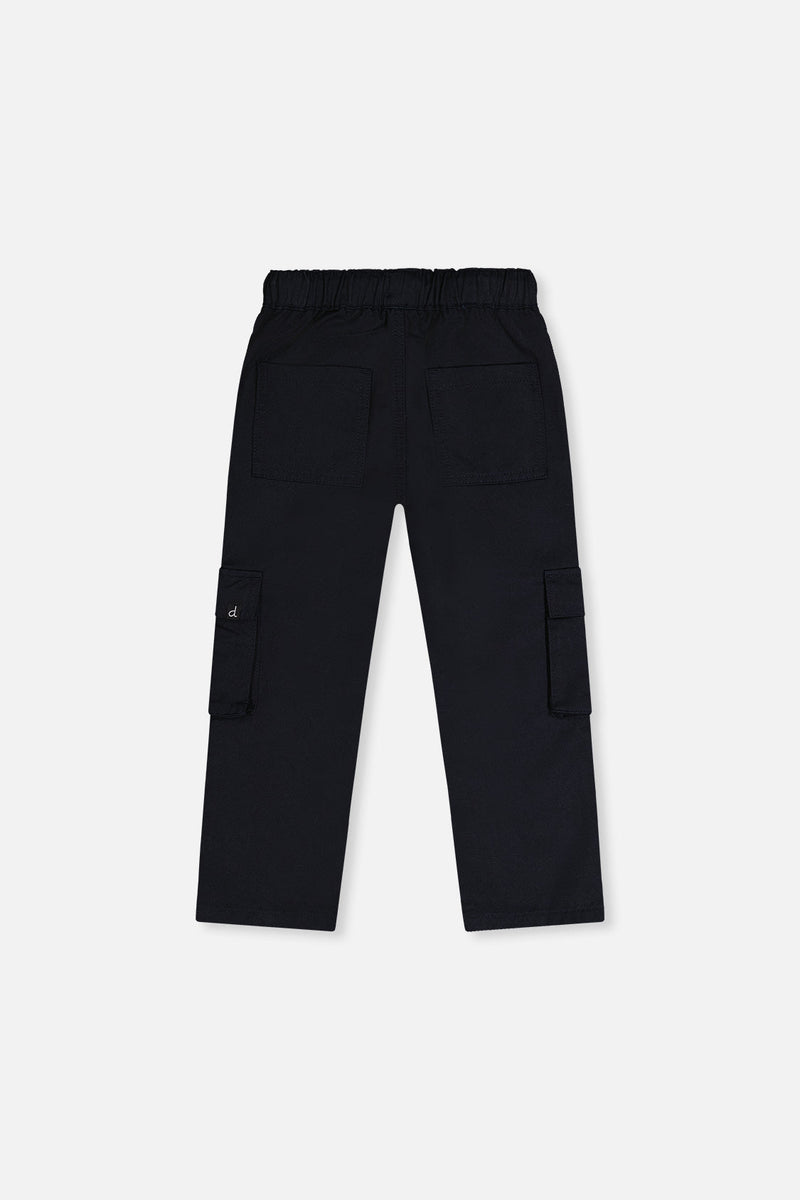 Twill Pants With Cargo Pockets Dark Blue