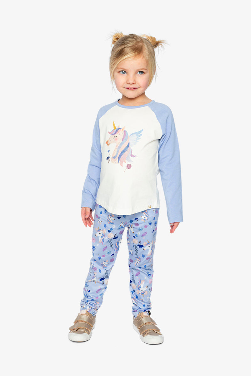 Raglan Organic Cotton T-Shirt Violet And Off-White