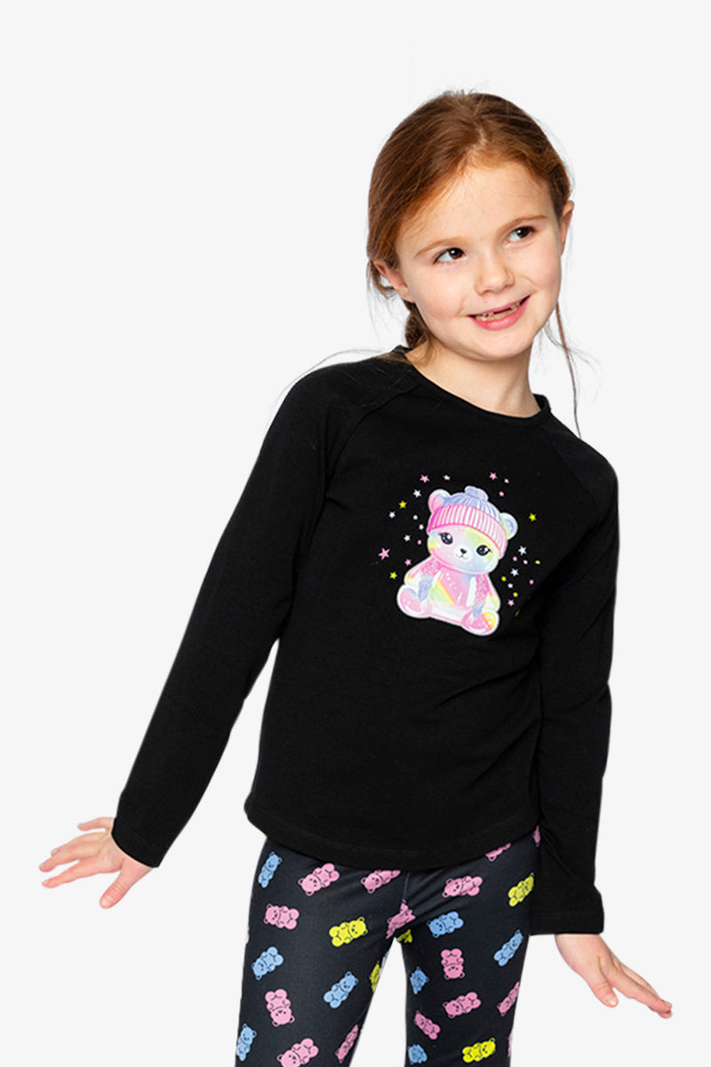 Raglan Organic Cotton T-Shirt Black