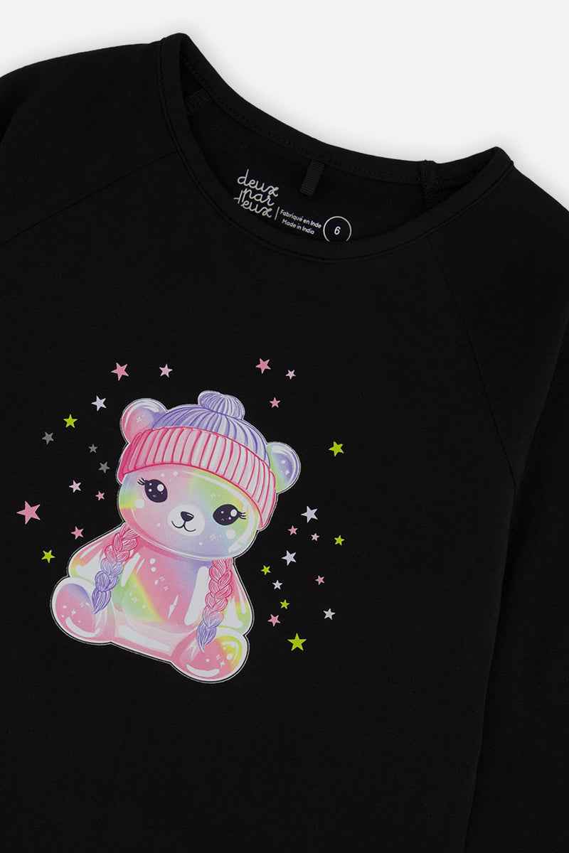 Raglan Organic Cotton T-Shirt Black