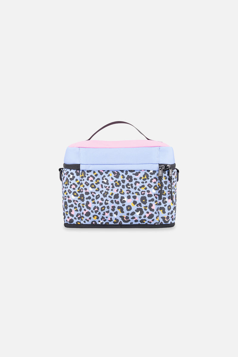 Lunch Box Blue Leopard Print