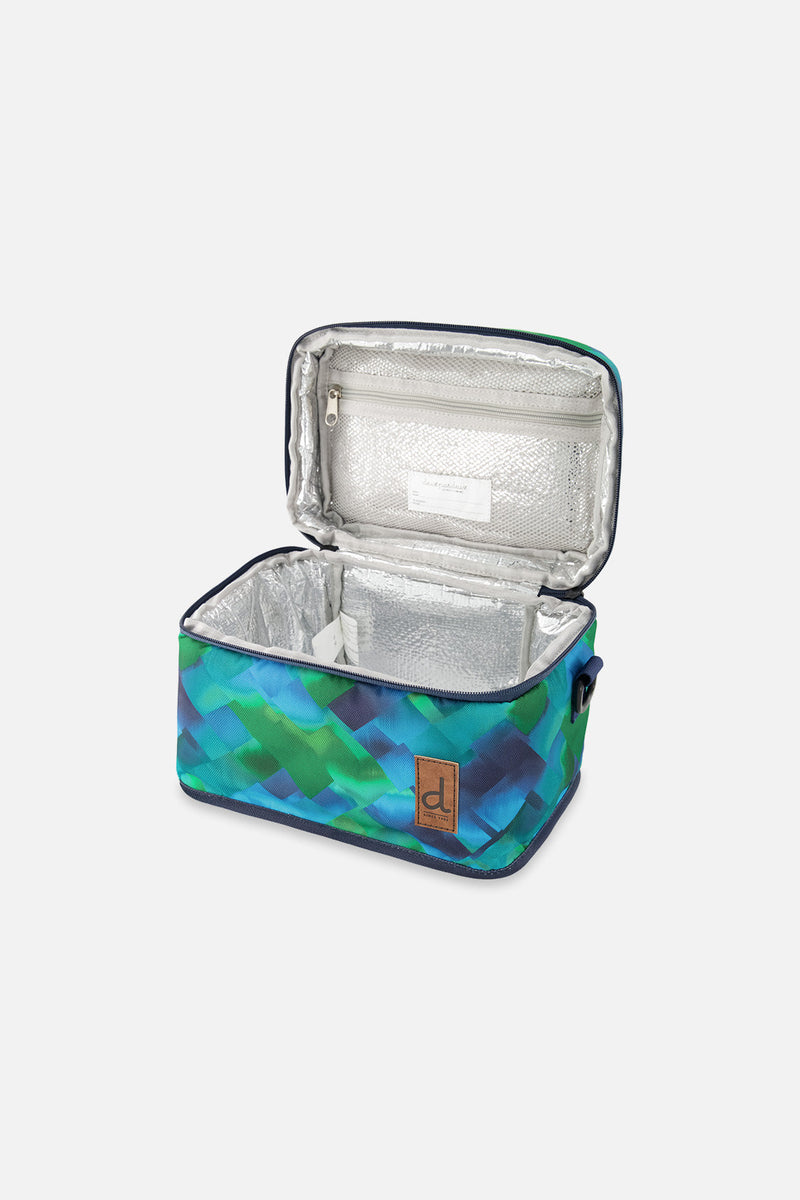 Lunch Box Blue Diamond Print