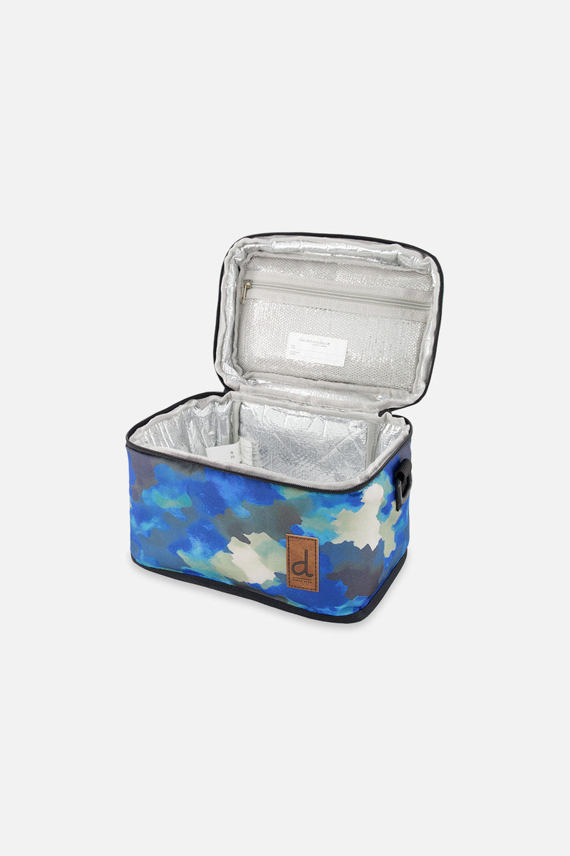 Lunch Box Blue And Grey Camouflage