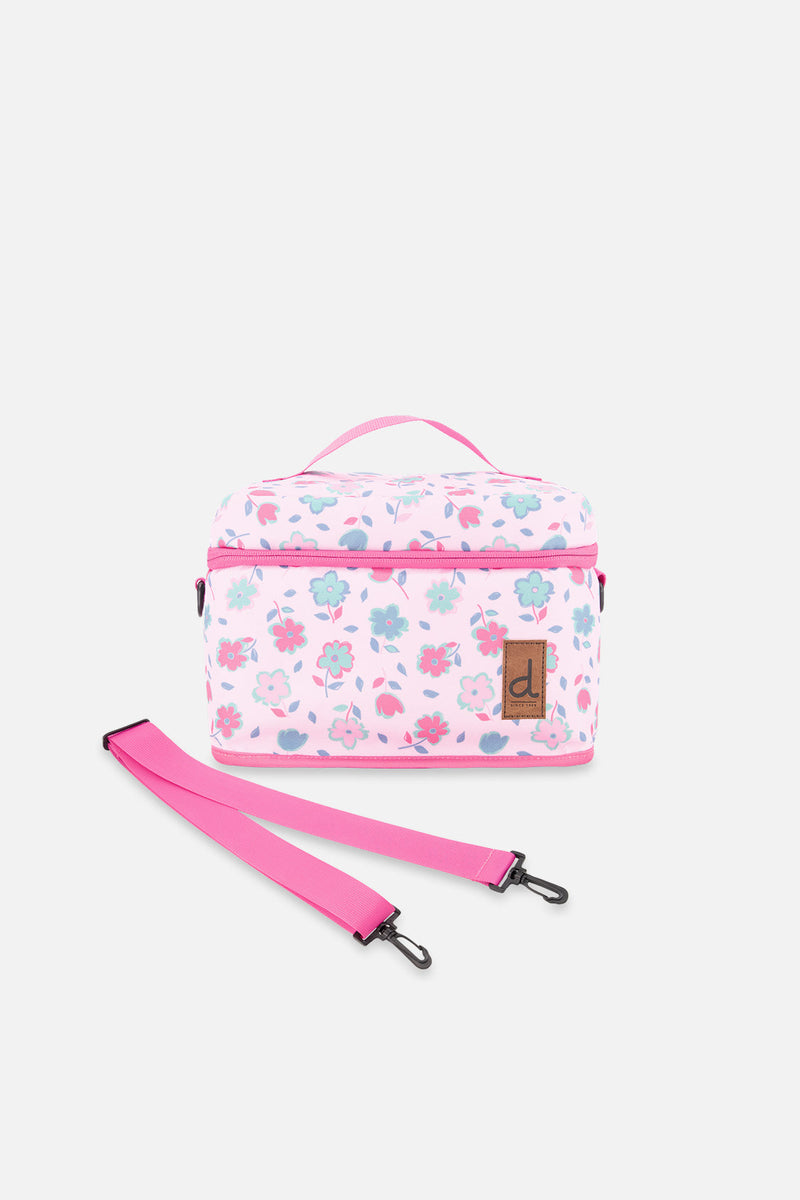 Lunch Box Pink Printed Flowers