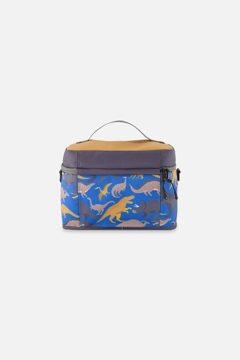 Lunch Box Blue Dinosaur Print