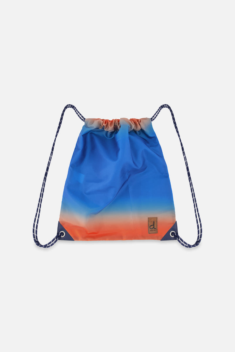 Drawstring Bag Blue And Orange Gradient