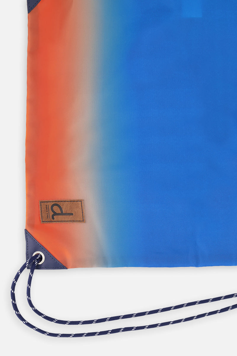 Drawstring Bag Blue And Orange Gradient