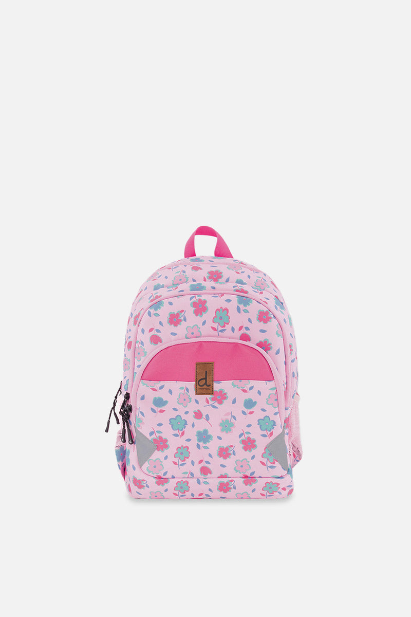 Little Kids Backpack Pink Printed Flowers